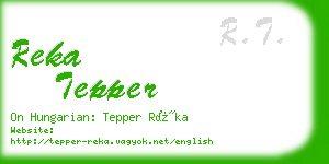 reka tepper business card